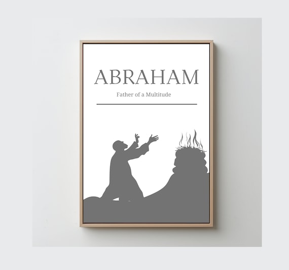 Abraham Of The Bible Print Art Scripture Wall Christian Decor Vintage Faith Home