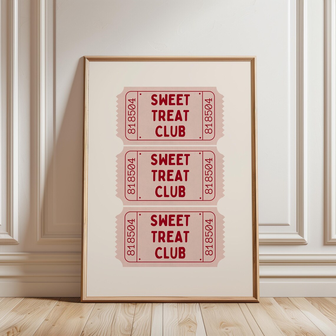Sweet Treat Club Retro Ticket Stub Kitchen Poster - Image 4