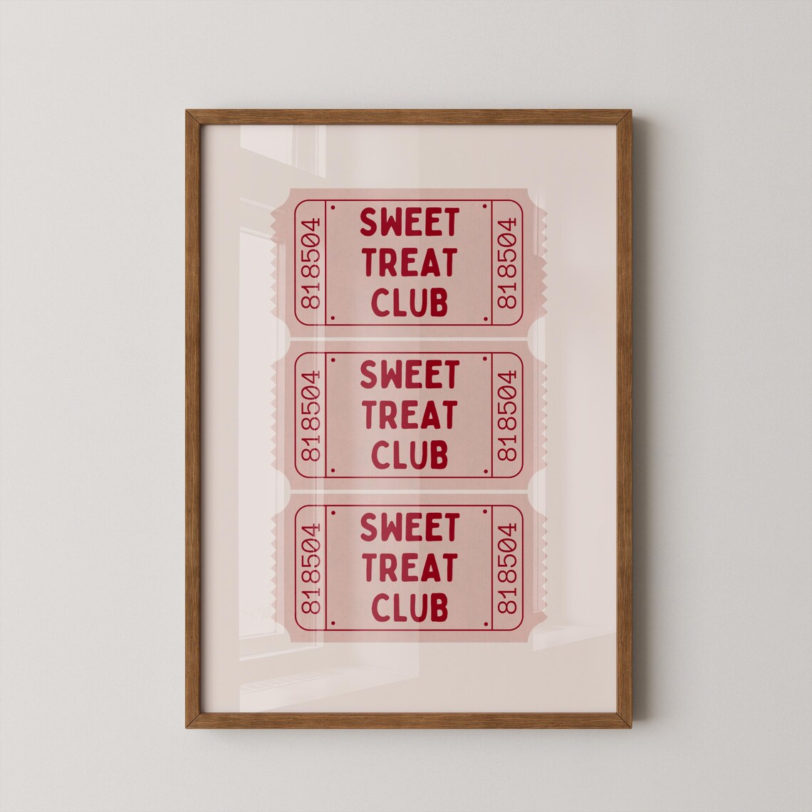 Sweet Treat Club Retro Ticket Stub Kitchen Poster - Image 6