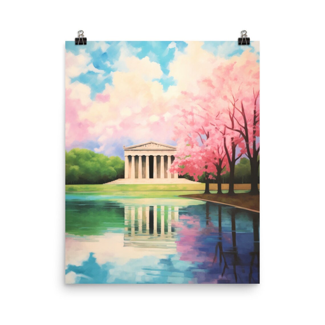 Centennial Park Watercolor Print, Nashville Travel Poster