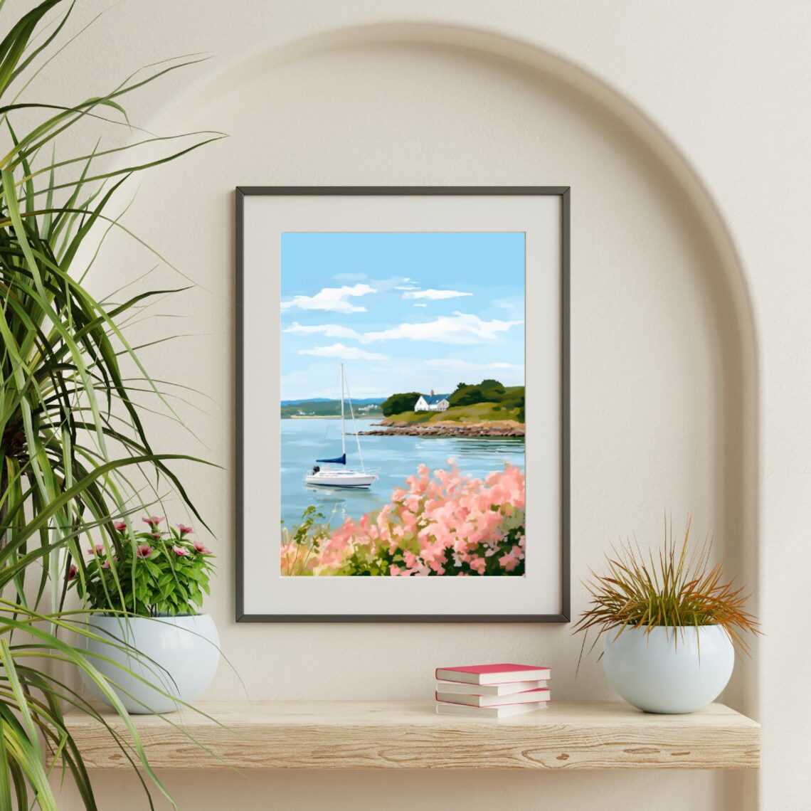 Newport Watercolor Art Print, Rhode Island Coast - Image 3