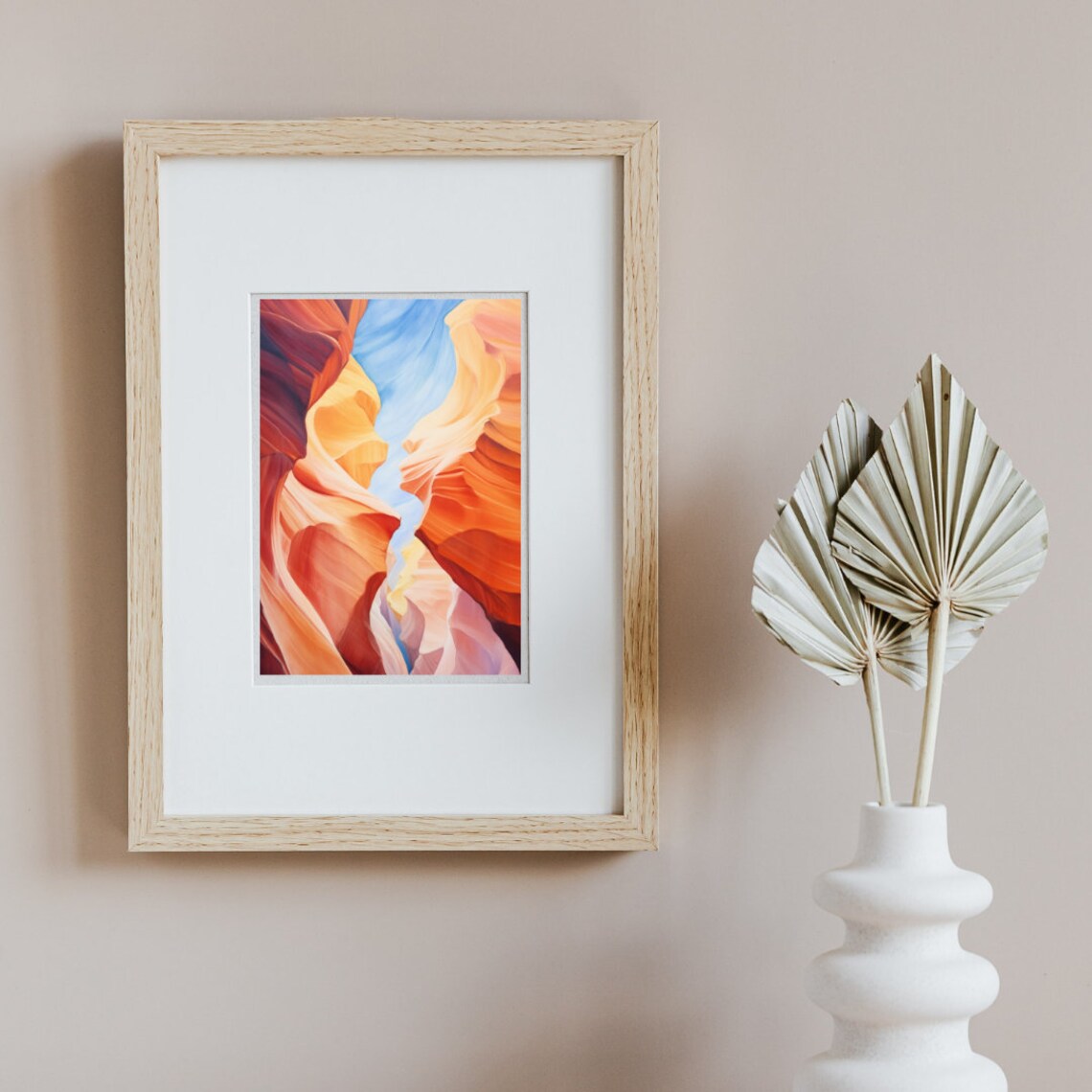 Antelope Canyon Watercolor Travel Poster, Arizona - Image 3