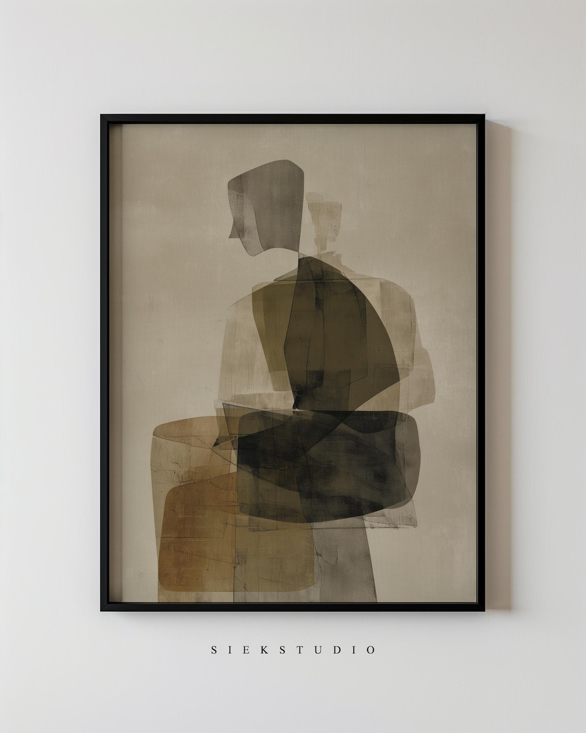 Modern Figure Abstract Geometric Shapes Art Print