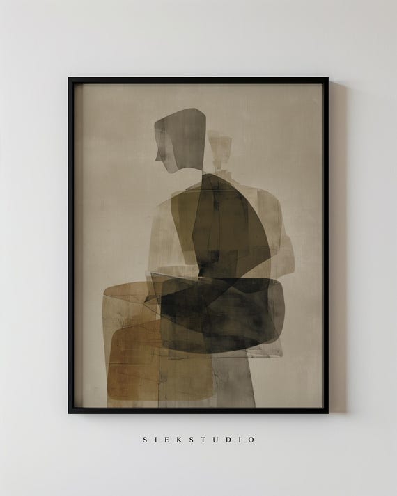 Modern Figure Abstract Geometric Shapes Art Print