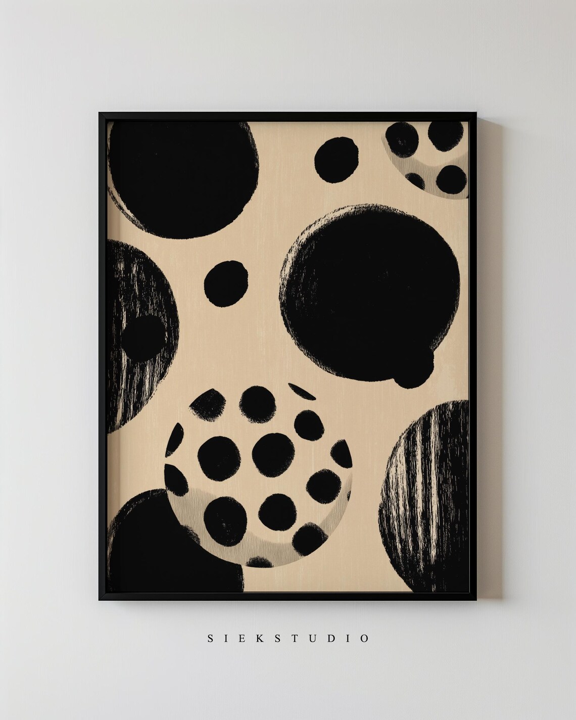 Abstract Dot Pattern Painting, Minimalist Wall Art