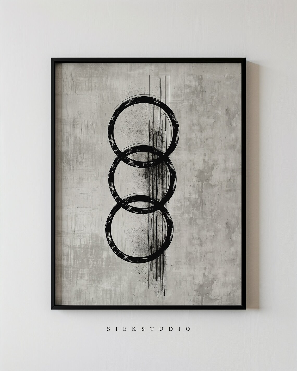 Abstract Minimalist Circle Art Print, Geometric Decor