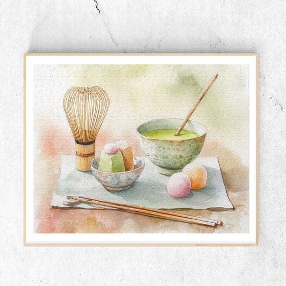 Wagashi Jigsaw Puzzle Japanese Sweets Tea Ceremony