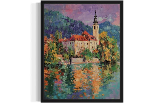 Slovenia Countries Monet Art Print Wall Art Poster Original Paint Artwork Artwork Decor