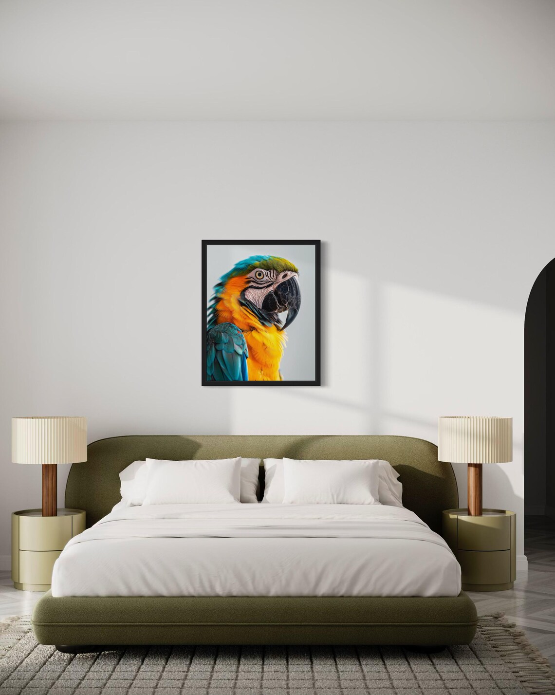 Blue-and-Yellow Macaw Head Profile Vibrant Color Photo Poster - Image 3