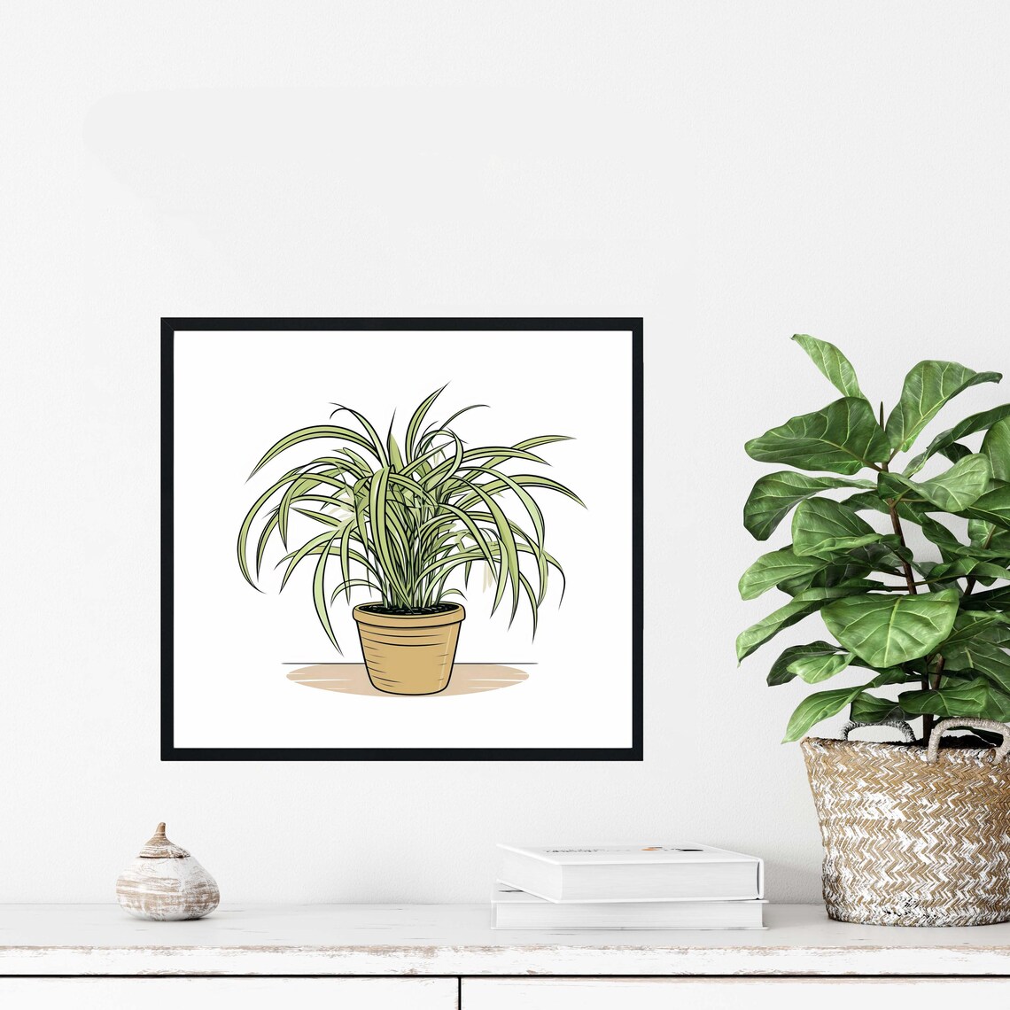 Spider Plants Art Print, Botanical Decor - Image 4