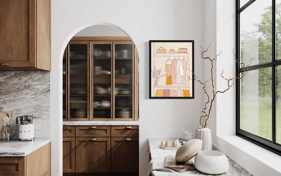 Female Closet Boho Art Print, Original Paint Artwork - Image 4