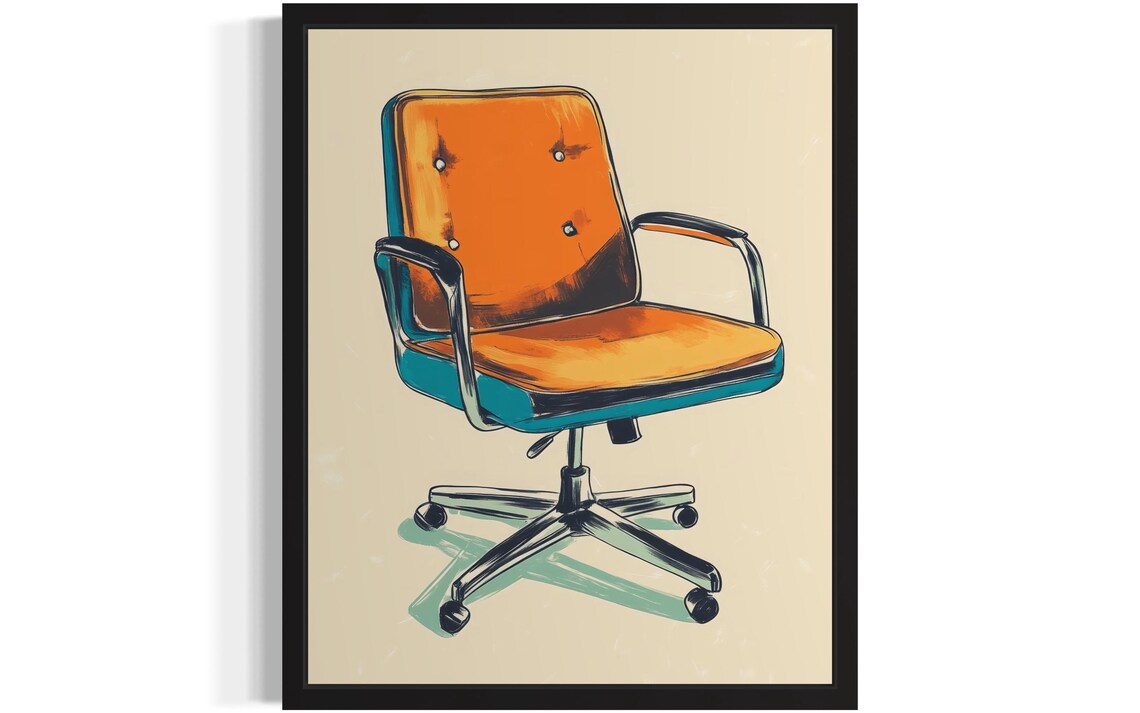Office Chair Pop Art, Poster Print