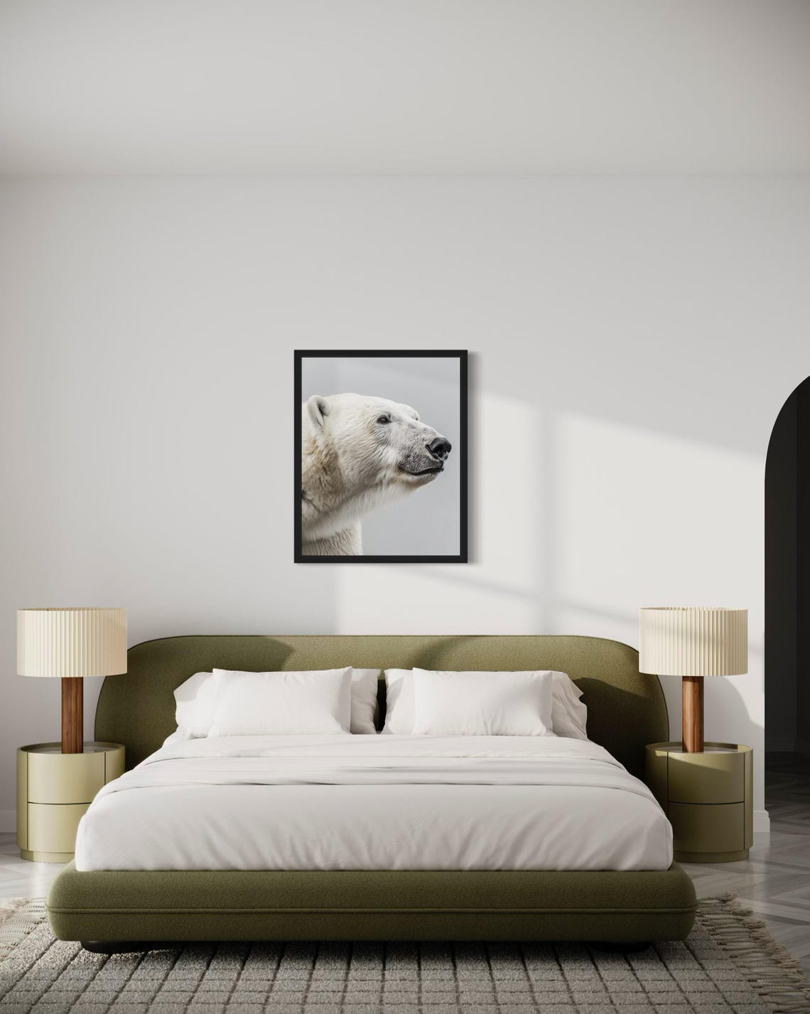 Polar Bear Profile Close-Up Wildlife Photography Decor Poster - Image 3