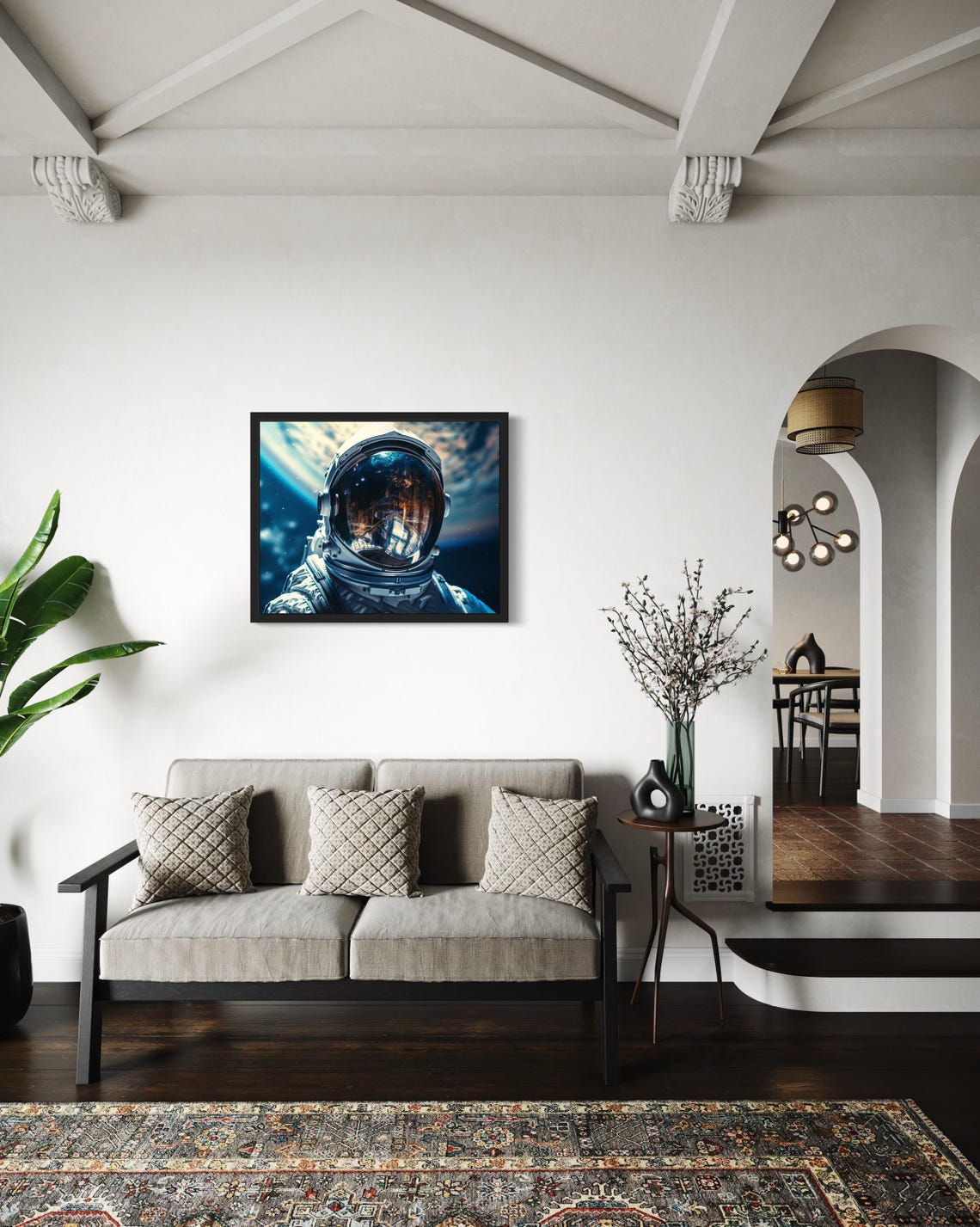 Astronaut, Original Paint Artwork Decor - Image 2