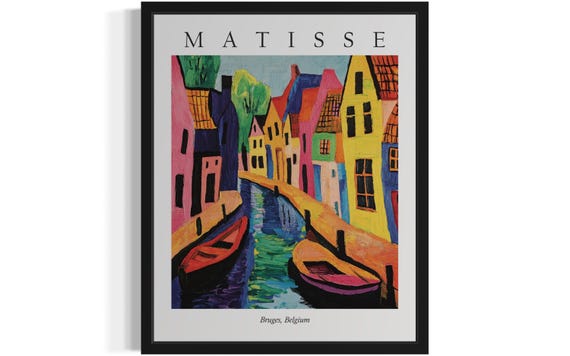 Bruges Belgium Matisse Art Print Wall Art Poster Original Paint Artwork Artwork Decor