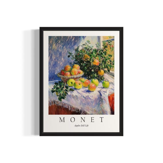 Apples Monet Still Life Art Print Wall Poster Original Paint Artwork Decor