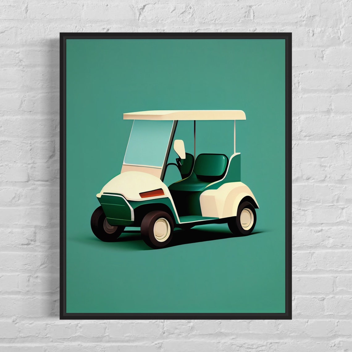 Golf Cart Minimalist Poster Print