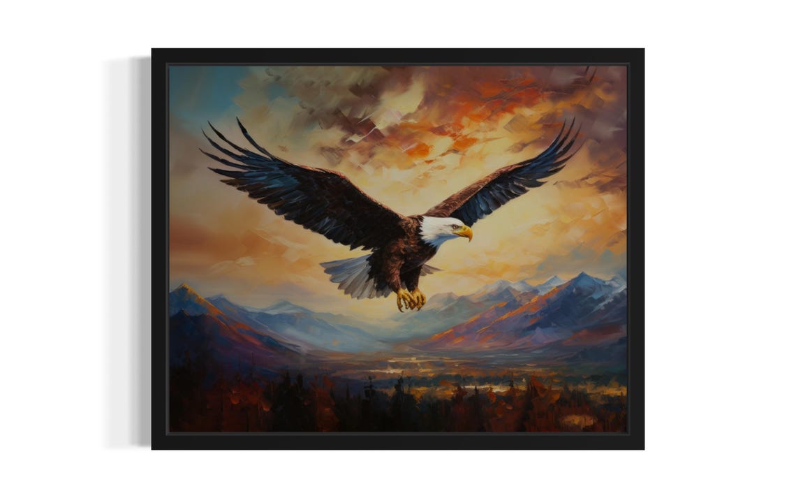 Bald Eagle Abstract Art Print