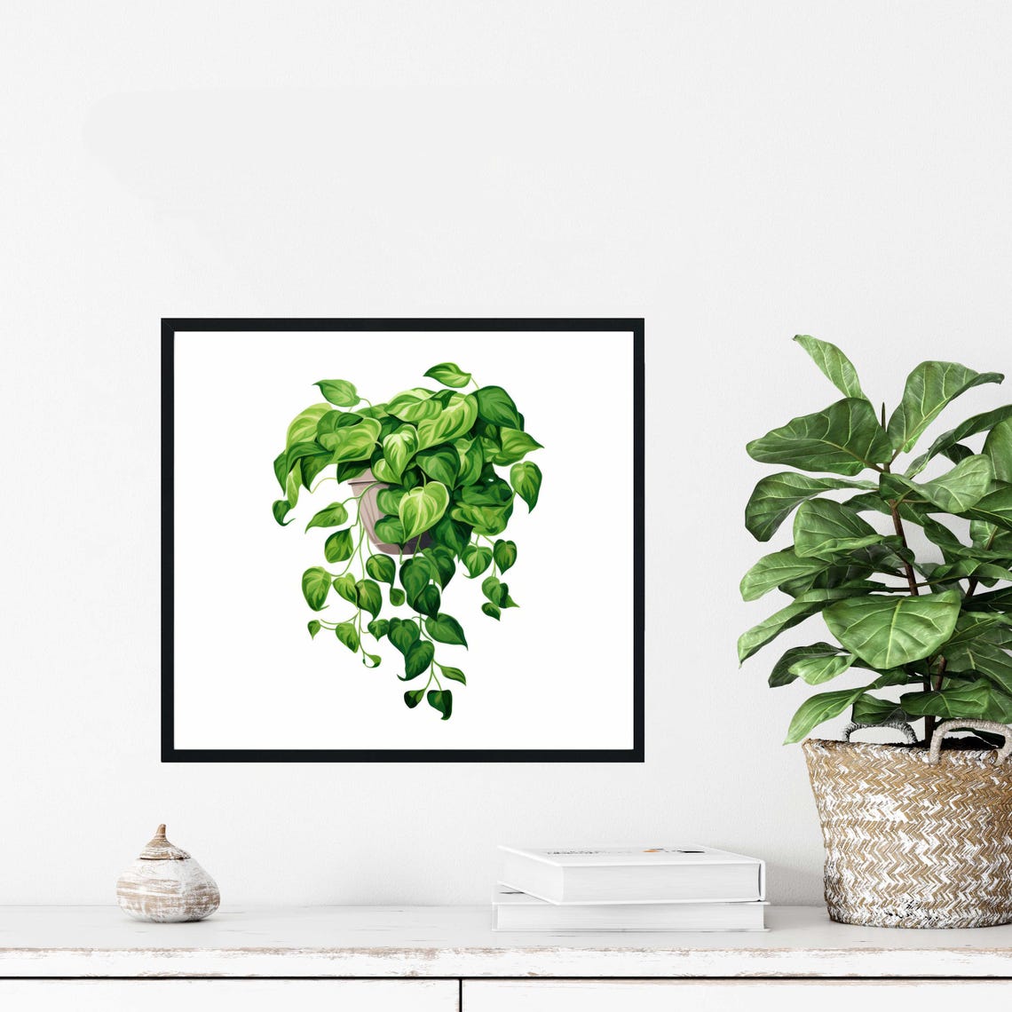 Pothos Plants, Original Paint Artwork - Image 4