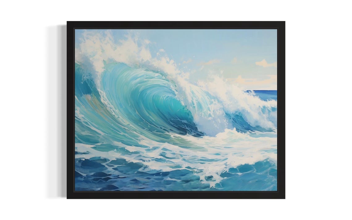 Ocean Waves Abstract Art Print