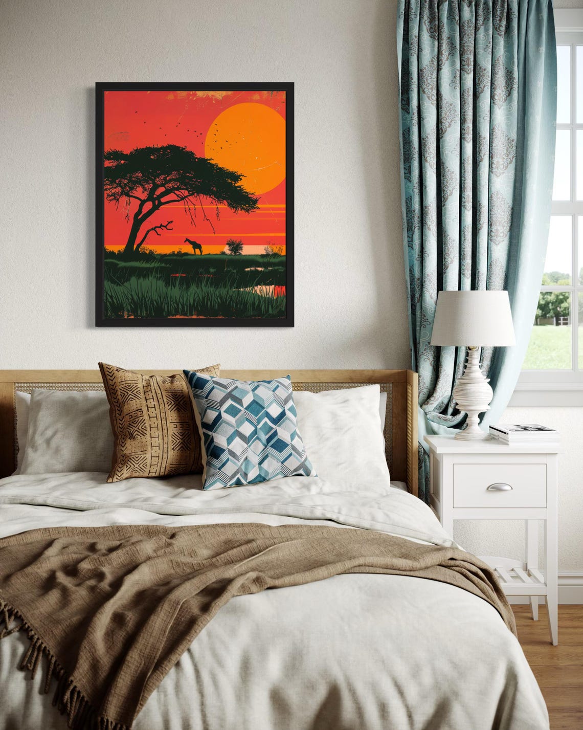 Sunset Africa, Original Paint Artwork - Image 4