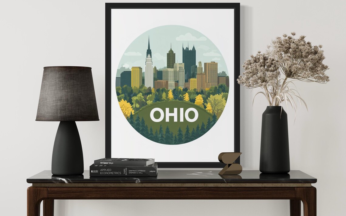 Ohio States Scenery Art Print, Landscape Decor - Image 3