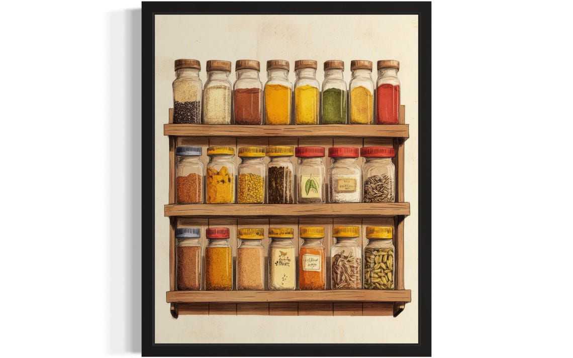 Spice Rack Pop Art Poster