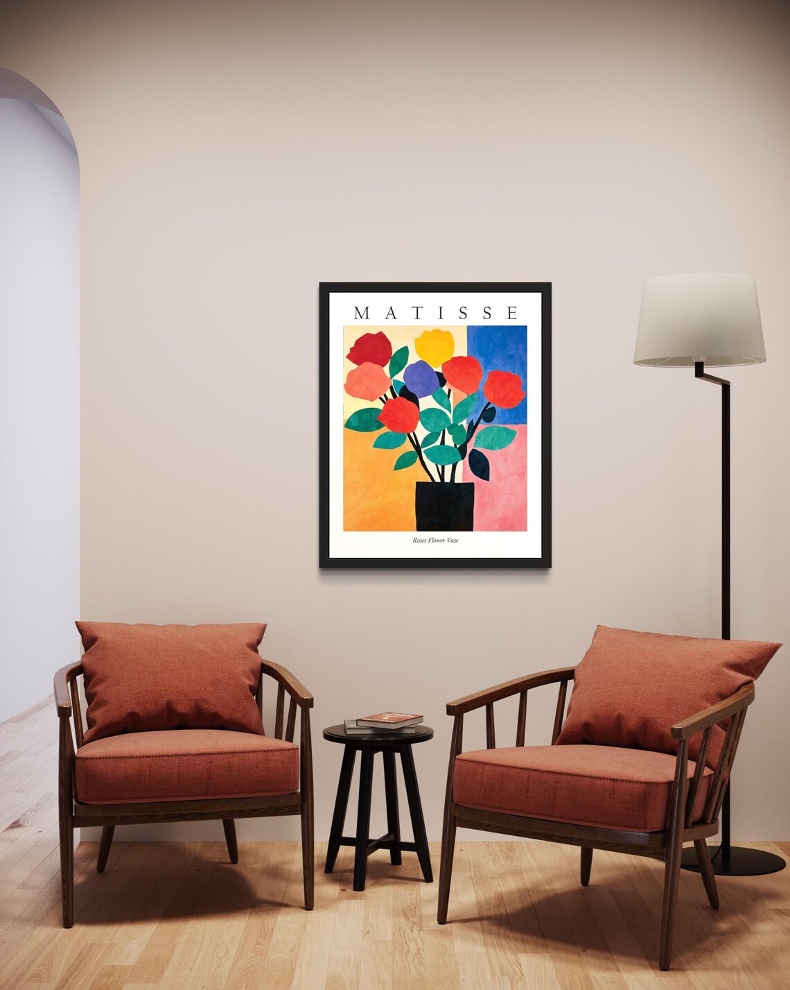 Matisse Style Roses Flower Vase Romantic Fauvist Still Life Poster - Image 3