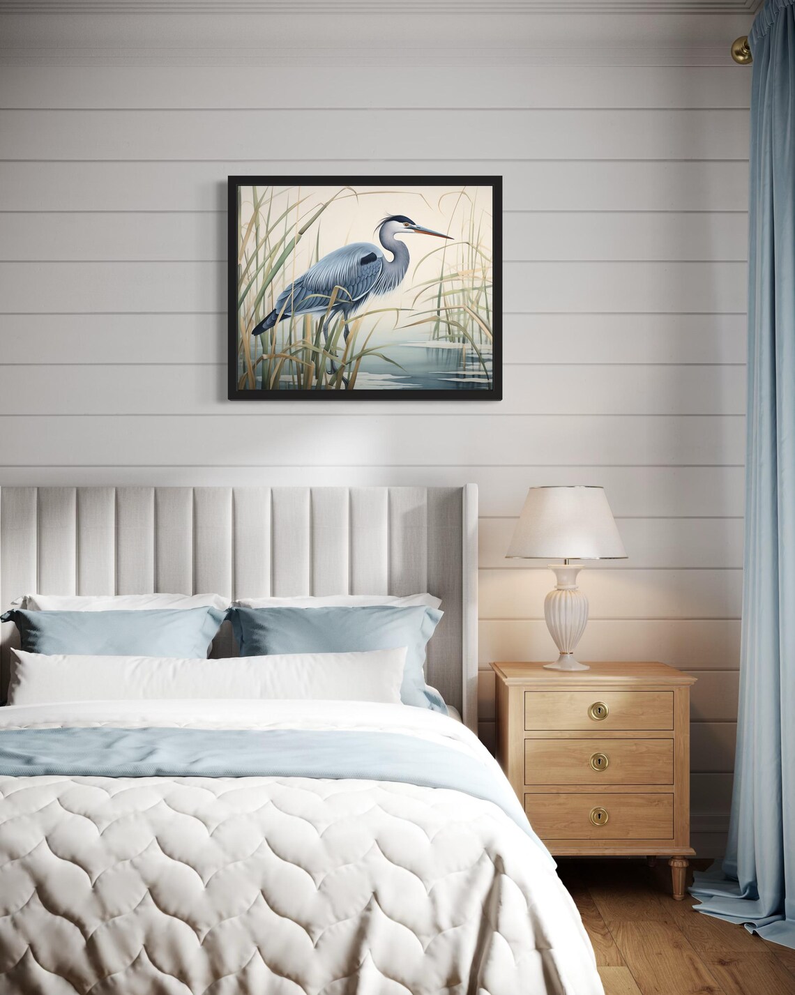 Blue Heron Abstract Art Print - Image 4