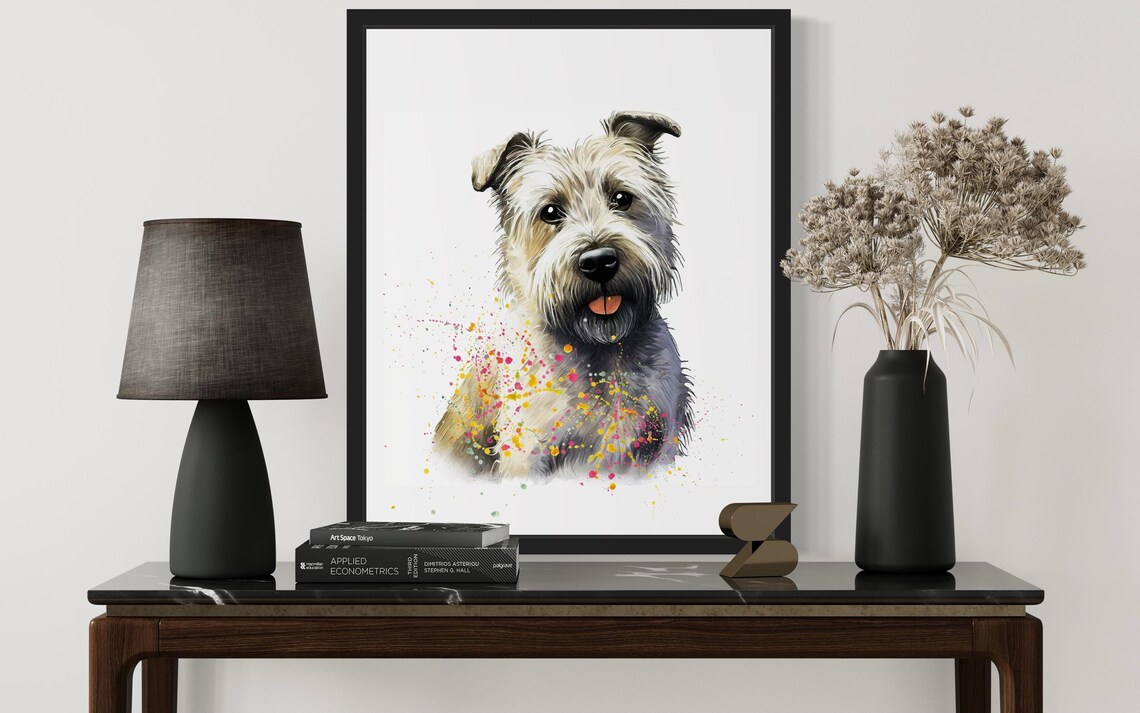 Glen of Imaal Terrier Watercolor Portrait Wheaten Breed Poster - Image 2