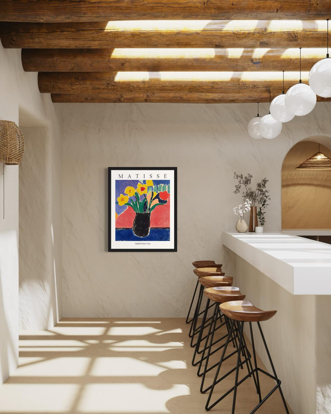 Matisse Style Daffodil Flower Vase Spring Fauvist Still Life Poster - Image 4