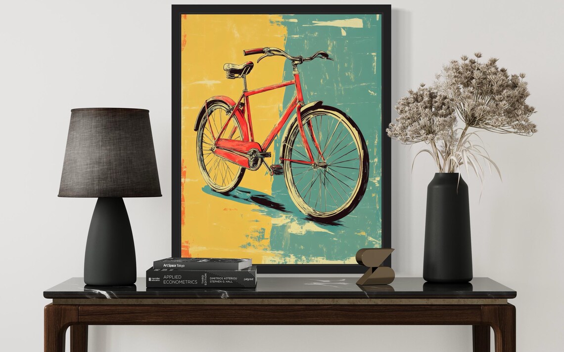 Bicycle Pop Art Print, Original Paint Artwork - Image 2