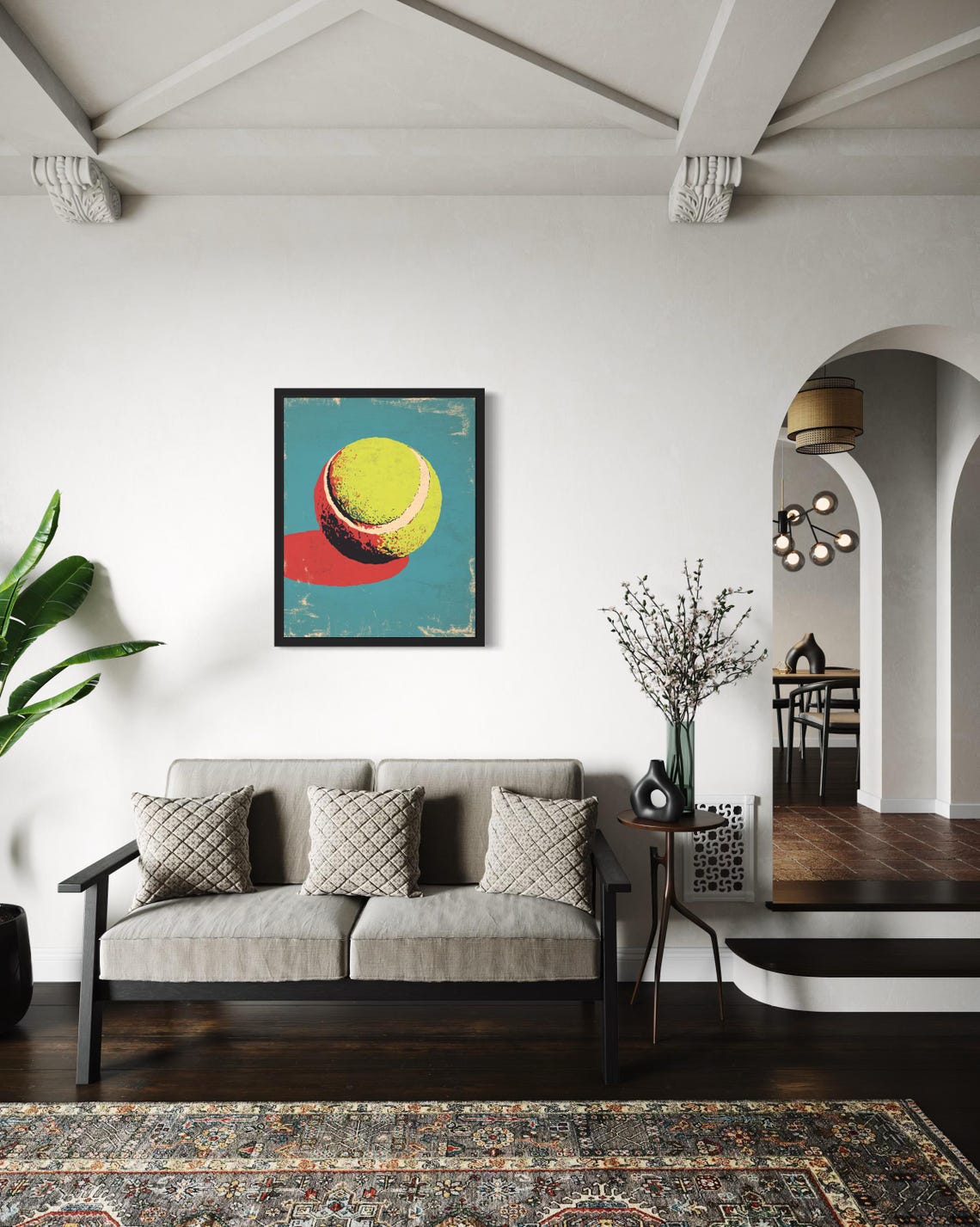 Tennis Ball Pop Art Poster - Image 3