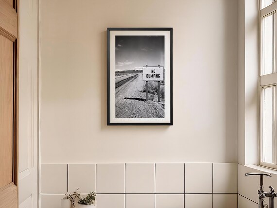 No Dumping Funny Bathroom Humor Art Print
