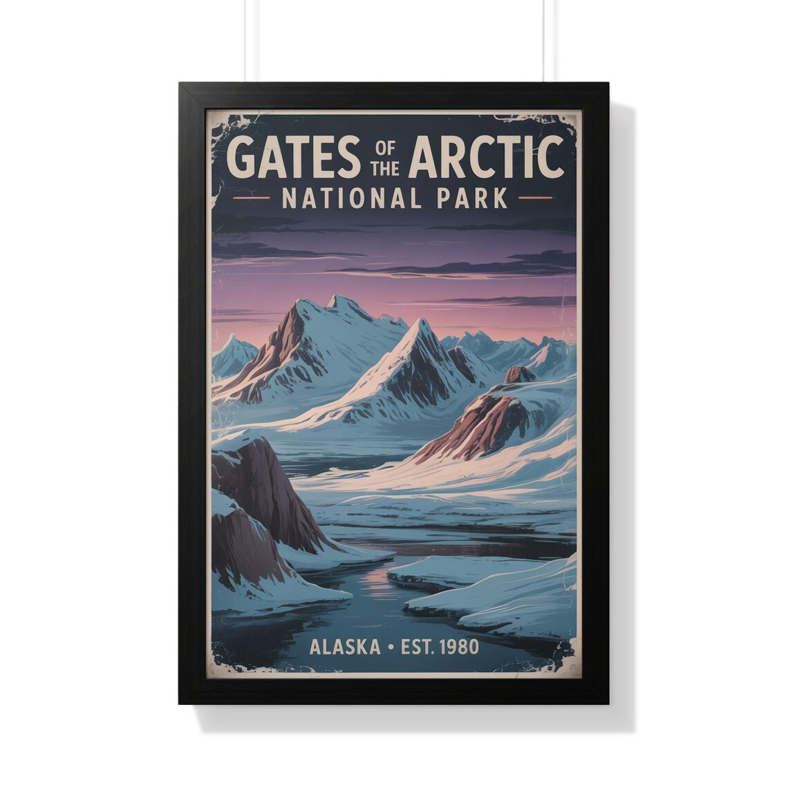 Gates Of The Arctic National Park Retro Travel Poster