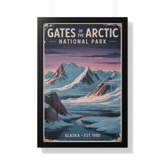 Gates Of The Arctic National Park Retro Travel Poster