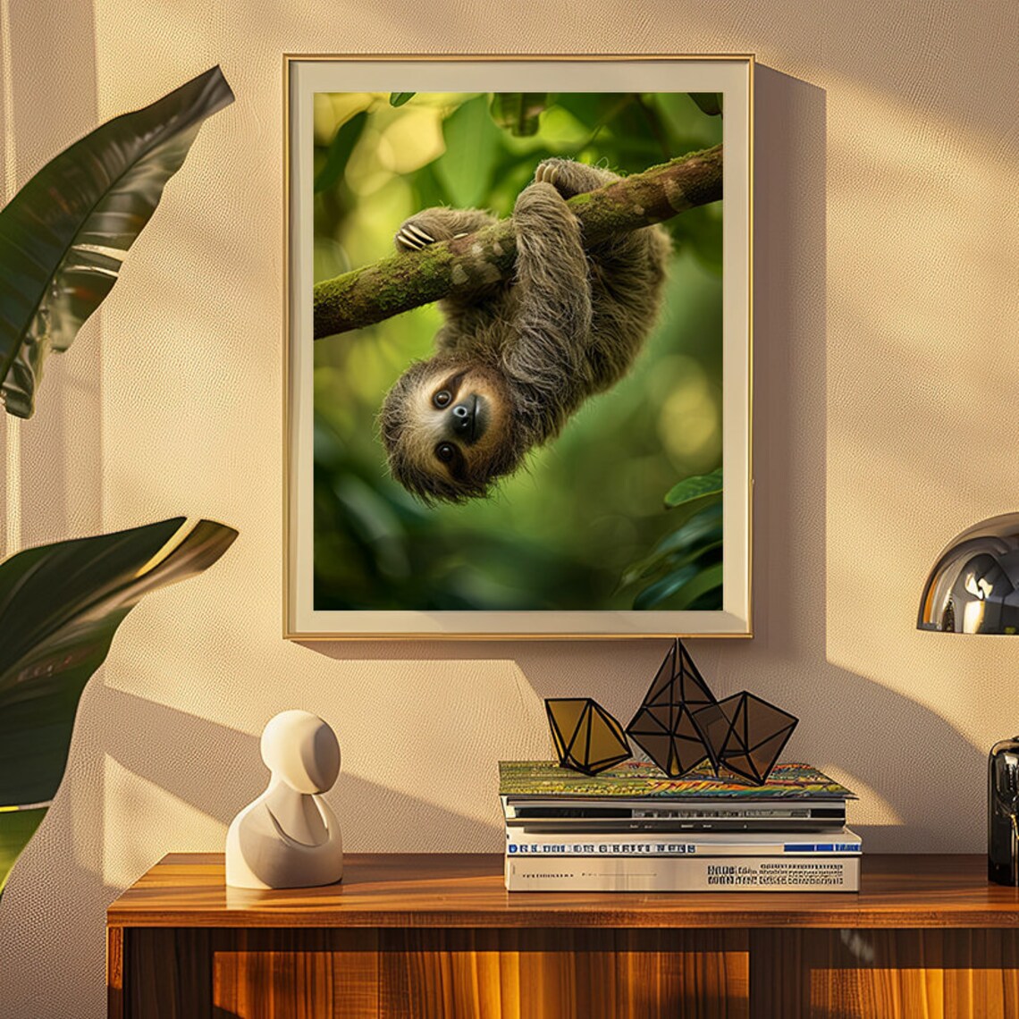 Baby Sloth Nursery Wall Art Print, Photorealistic