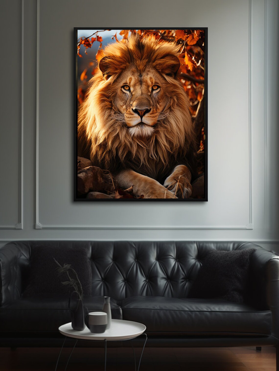 African Safari Lion Art Print, Antique Wall Decor - Image 6