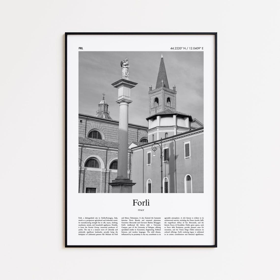 Charming Forli Historic Square Madonna Column Italy Photo Poster