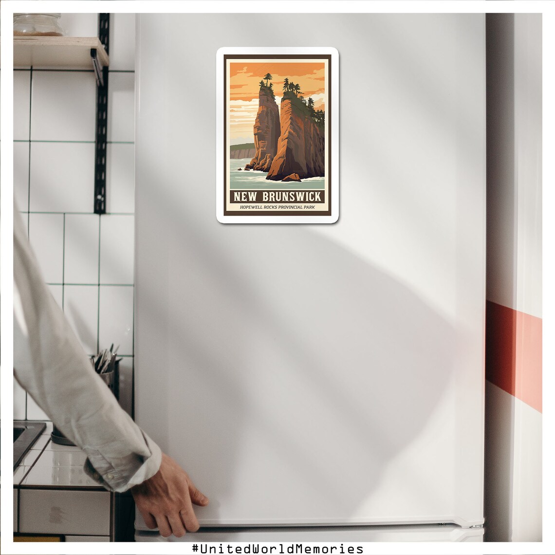 Hopewell Rocks Provincial Park Travel Poster, Canada - Image 4