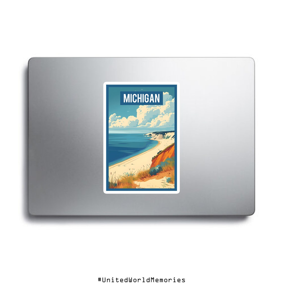 Michigan Sleeping Bear Dunes Lake Shore Beach Vintage Travel Poster - Image 3