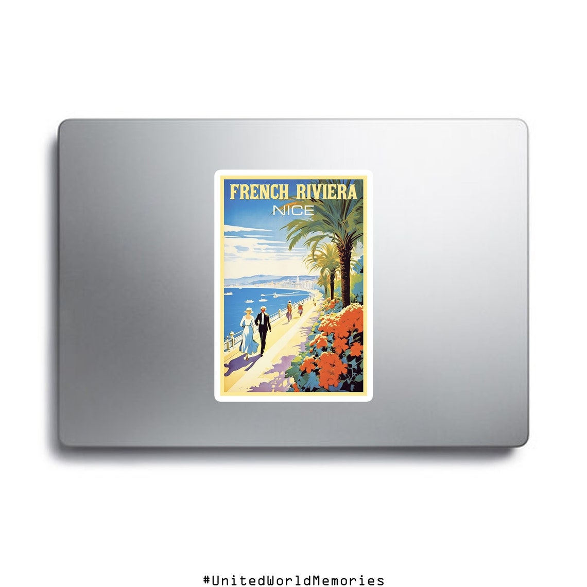 French Riviera Travel Poster Nice Promenade Des Anglais Poster France Poster French Riviera Wall Art French Riviera Gift Nice Print - Image 2