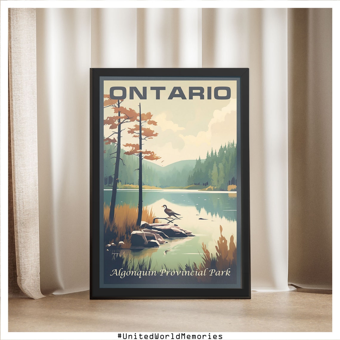 Ontario Algonquin Provincial Park Lake Loon Wilderness Poster - Image 4