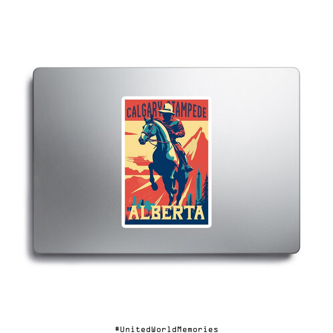 Calgary Stampede Alberta Rodeo Cowboy Horse Vintage Travel Poster