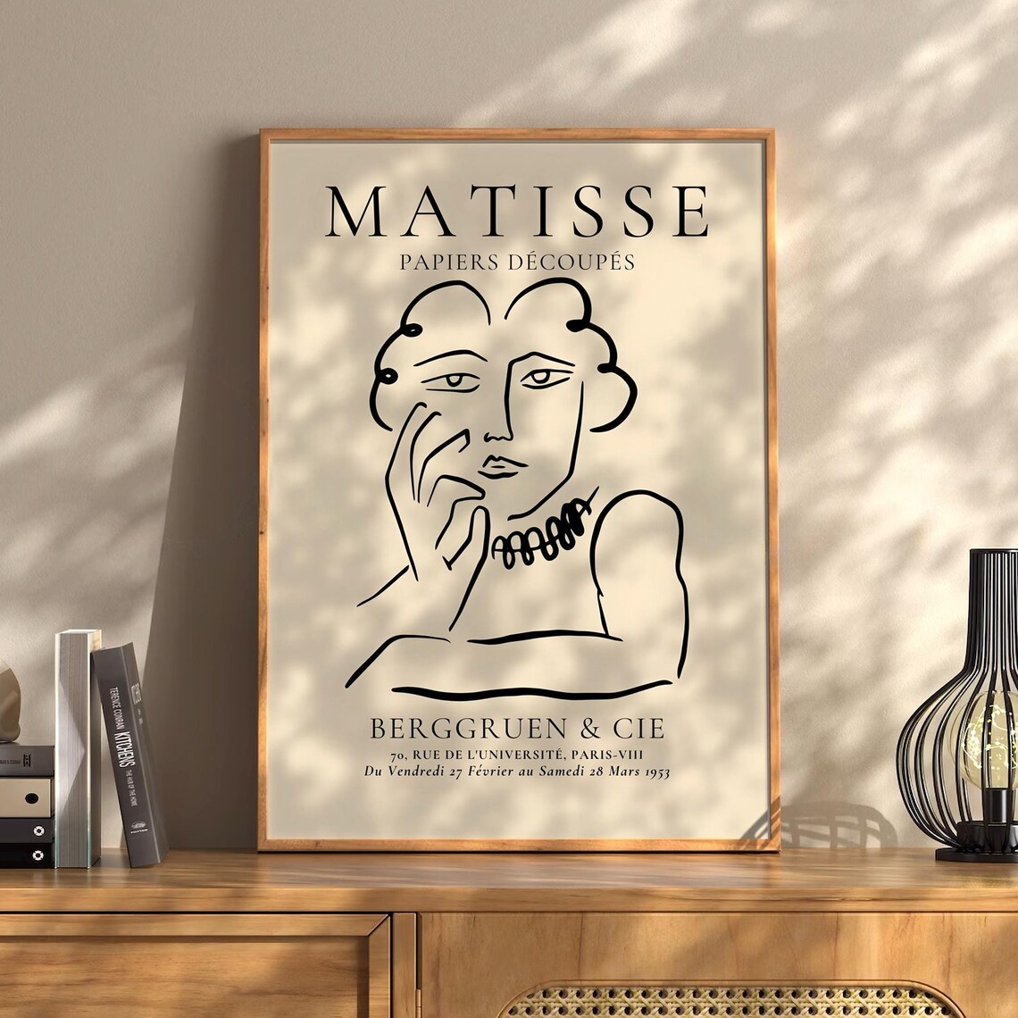 Henri Matisse Lady Boho Style Exhibition Poster Eclectic Prints Gallery Wall Art Retro Trendy Instant