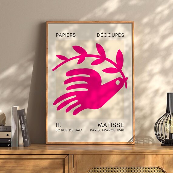Henri Matisse Bird Boho Style Exhibition Poster Eclectic Prints Gallery Wall Art Retro Trendy Instant
