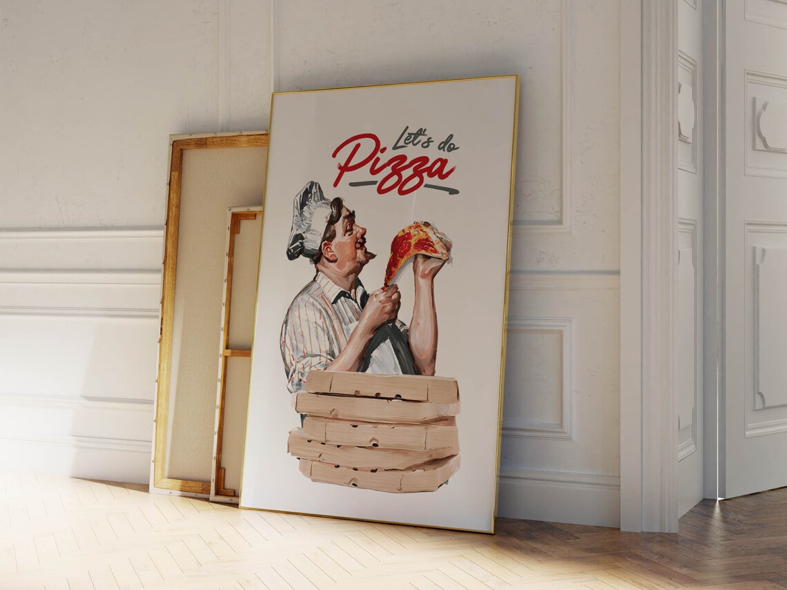 Pizza Lover Vintage Style Kitchen Art Print