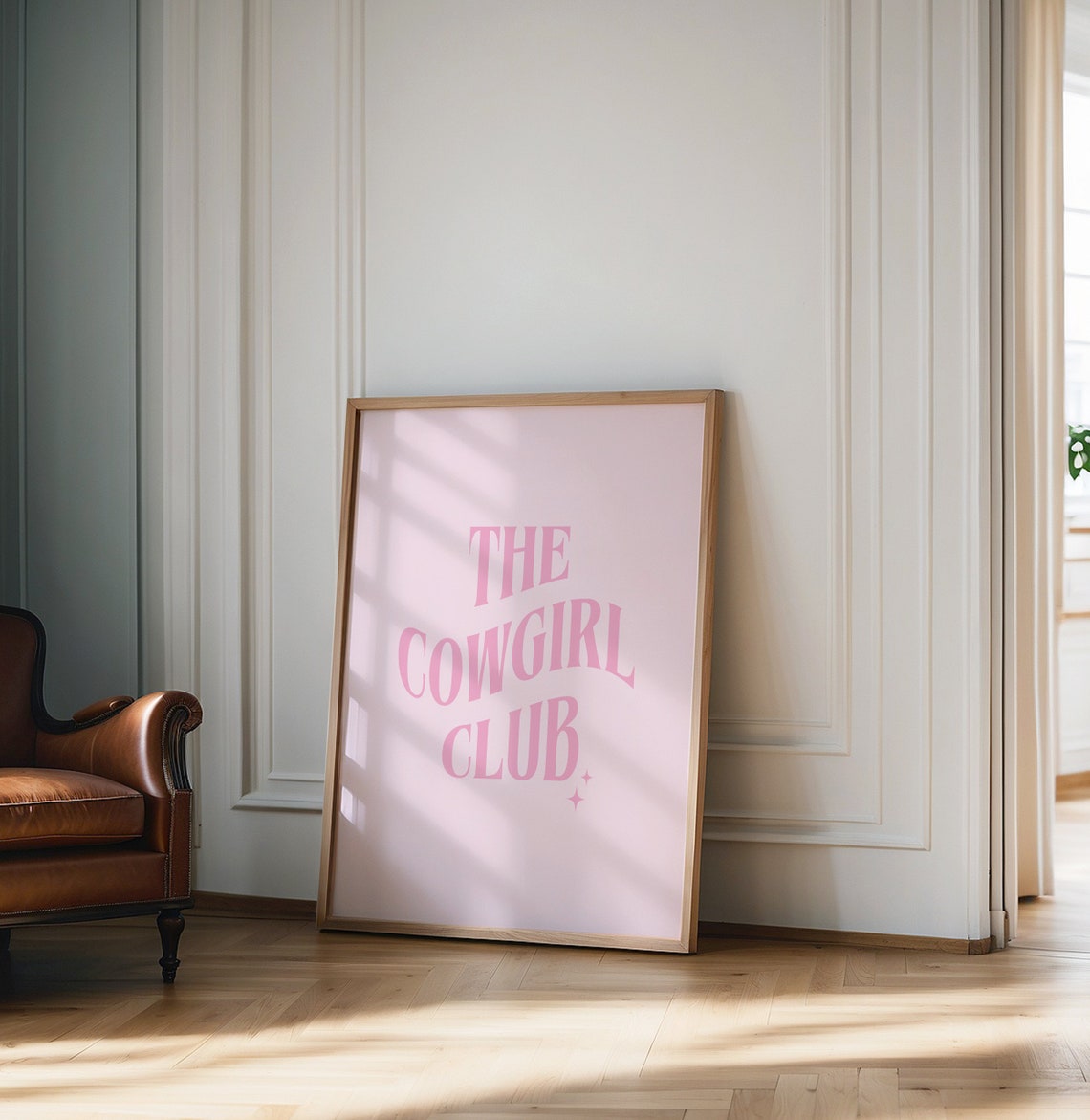 The Cowgirl Club Print Western Art Print Cowgirl Wall Art Rodeo Print Trendy Wall Art Retro Western Wall Art Wall Art