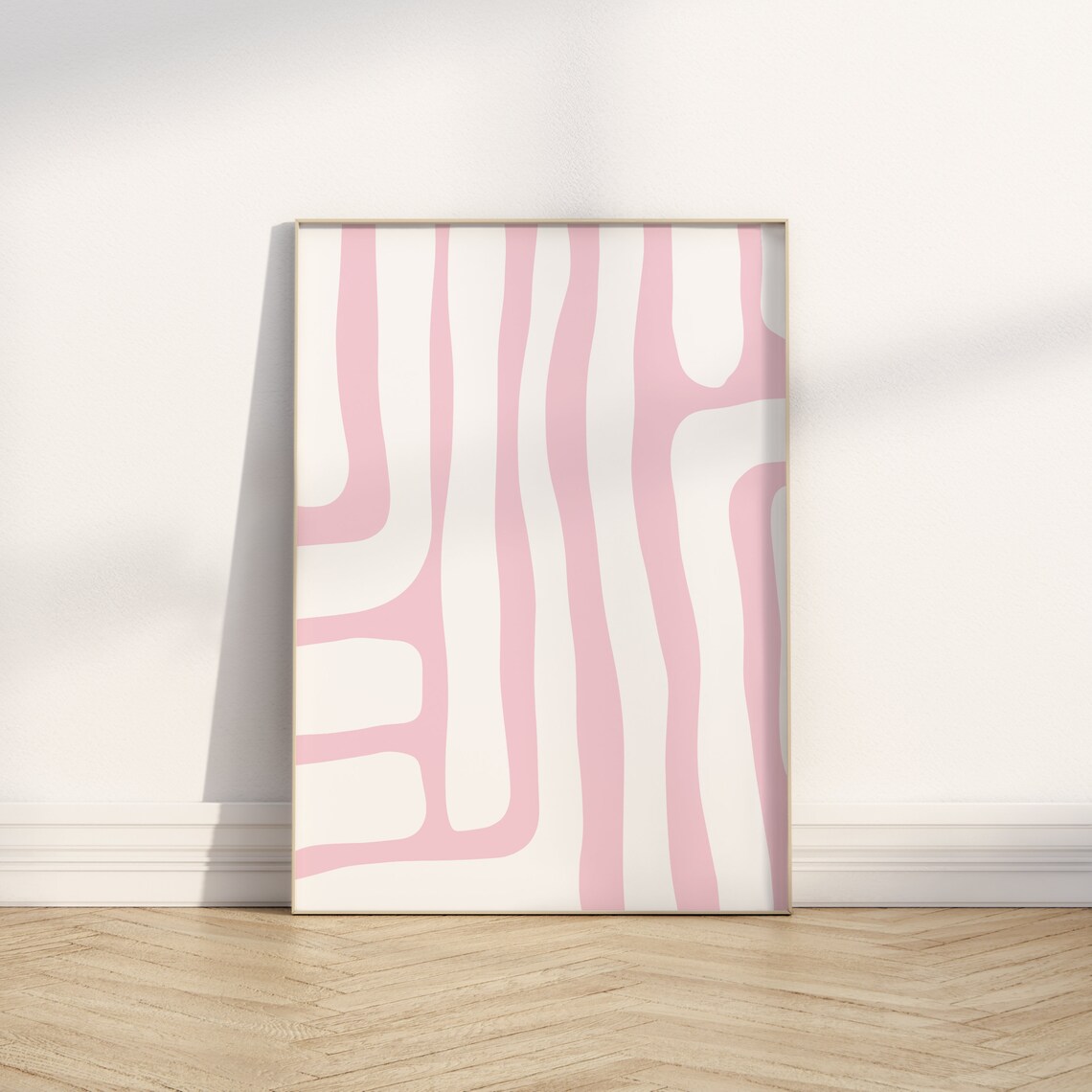 Pink Modern Abstract Print, Minimalist Wall Art - Image 2
