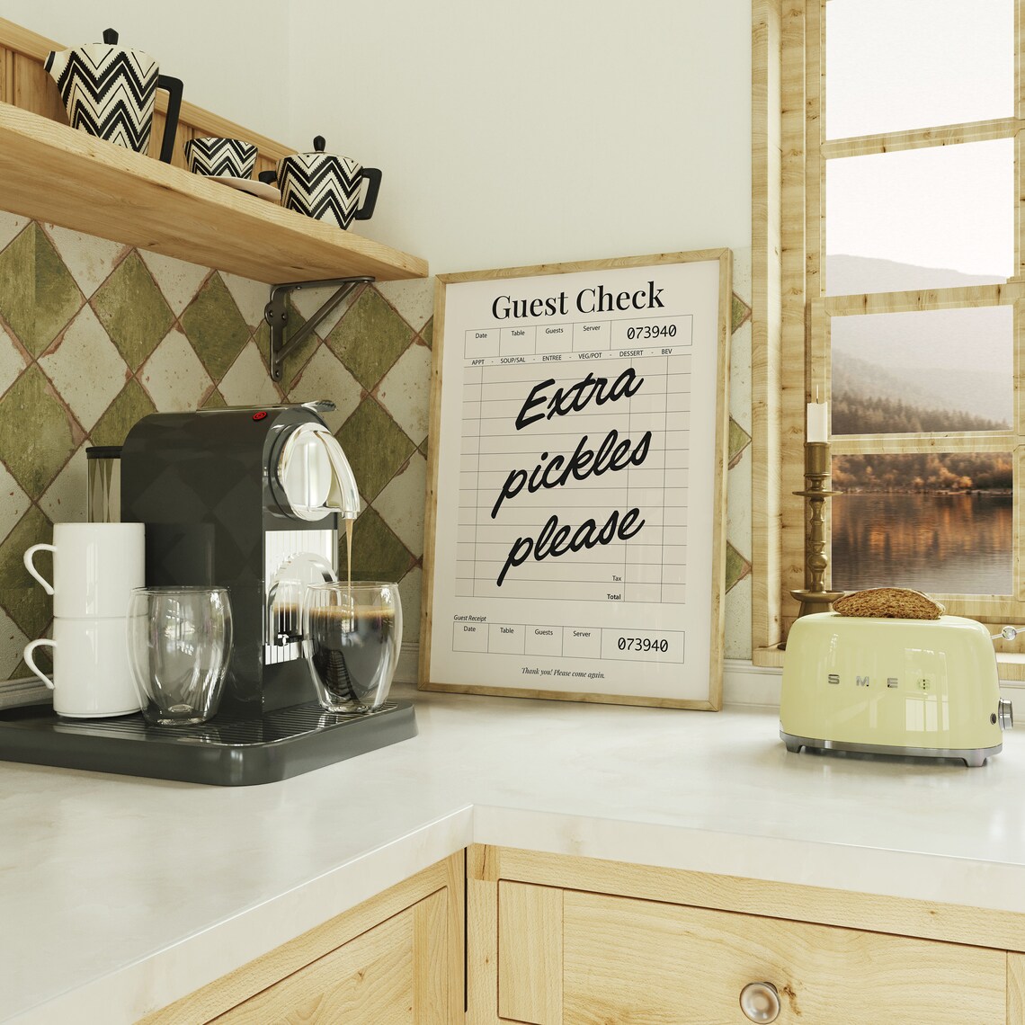Extra Pickles Please Funny Quote Art Print - Image 4